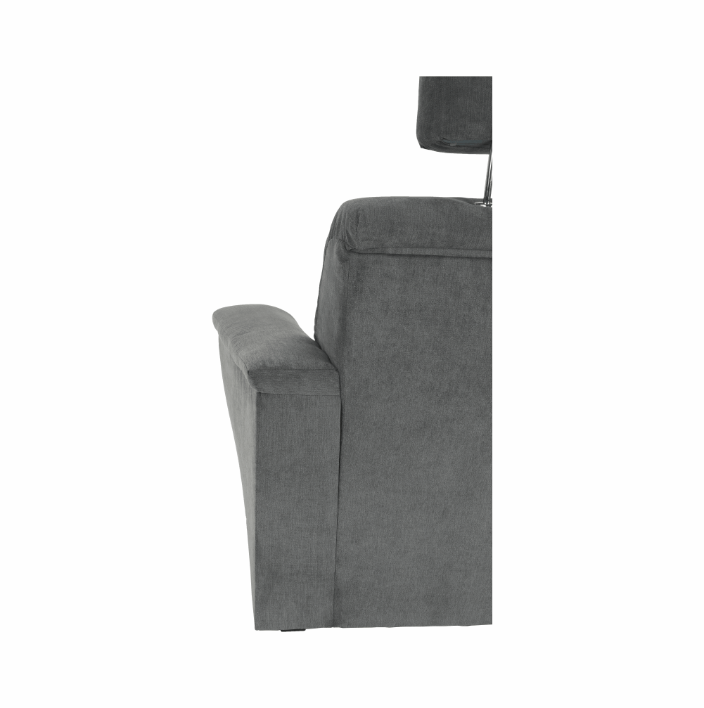 Fotoliu, material textil gri, SANTIAGO