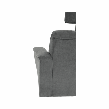 Fotoliu, material textil gri, SANTIAGO