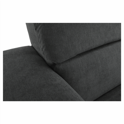 Fotoliu, material textil gri, SANTIAGO
