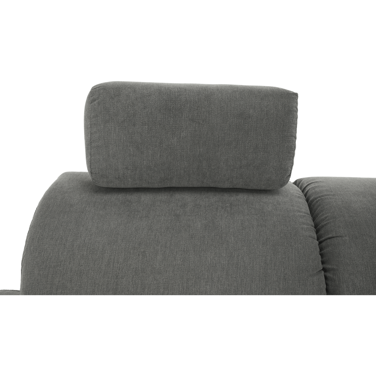 Colţar mic, piele ecologică alb/material textil gri, model dreapta, SANTIAGO COLŢAR MIC