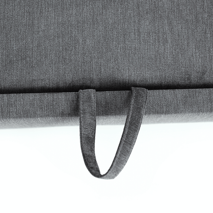 Colţar extensibil, material textil gri, model stânga, SANTIAGO