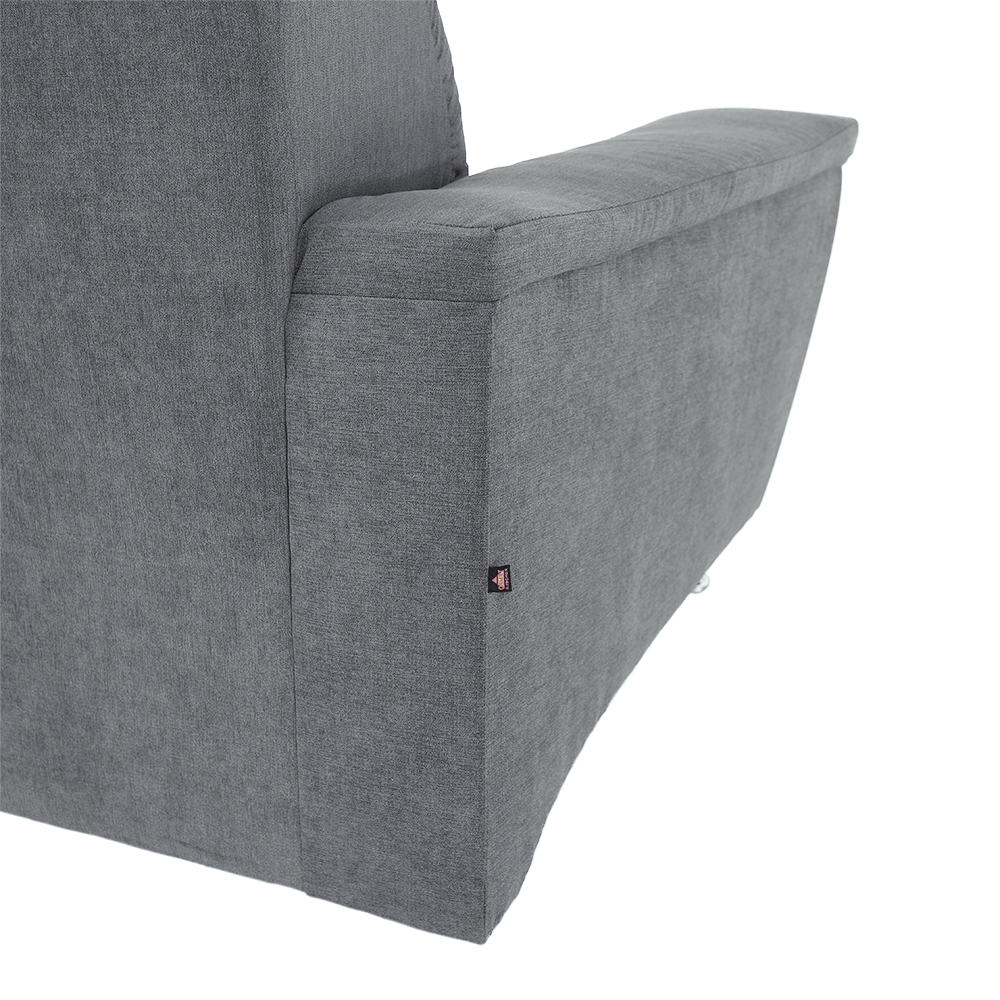 Colţar extensibil, material textil gri, model dreapta, SANTIAGO
