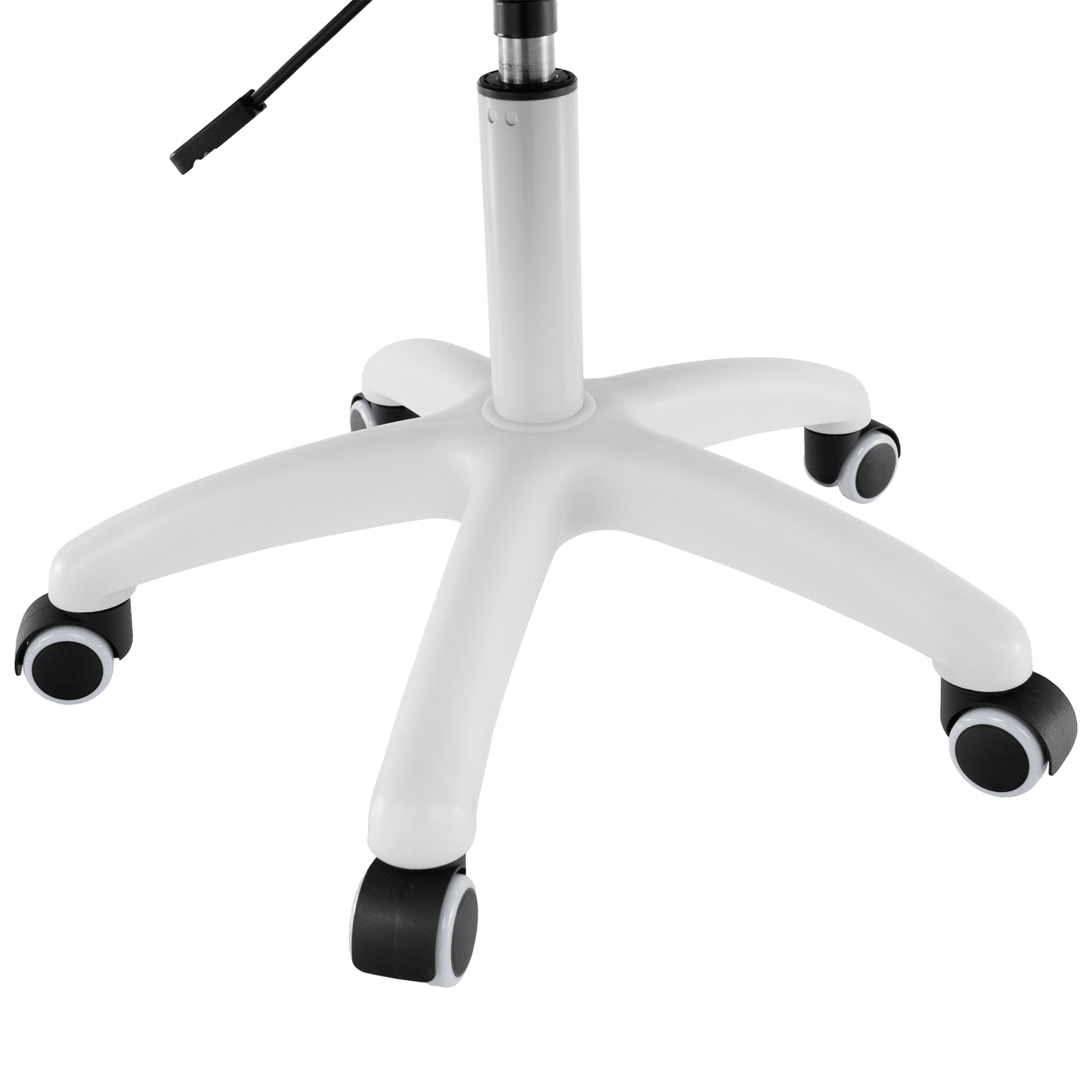 Scaun de birou, ţesătură gri/albă, SANTY