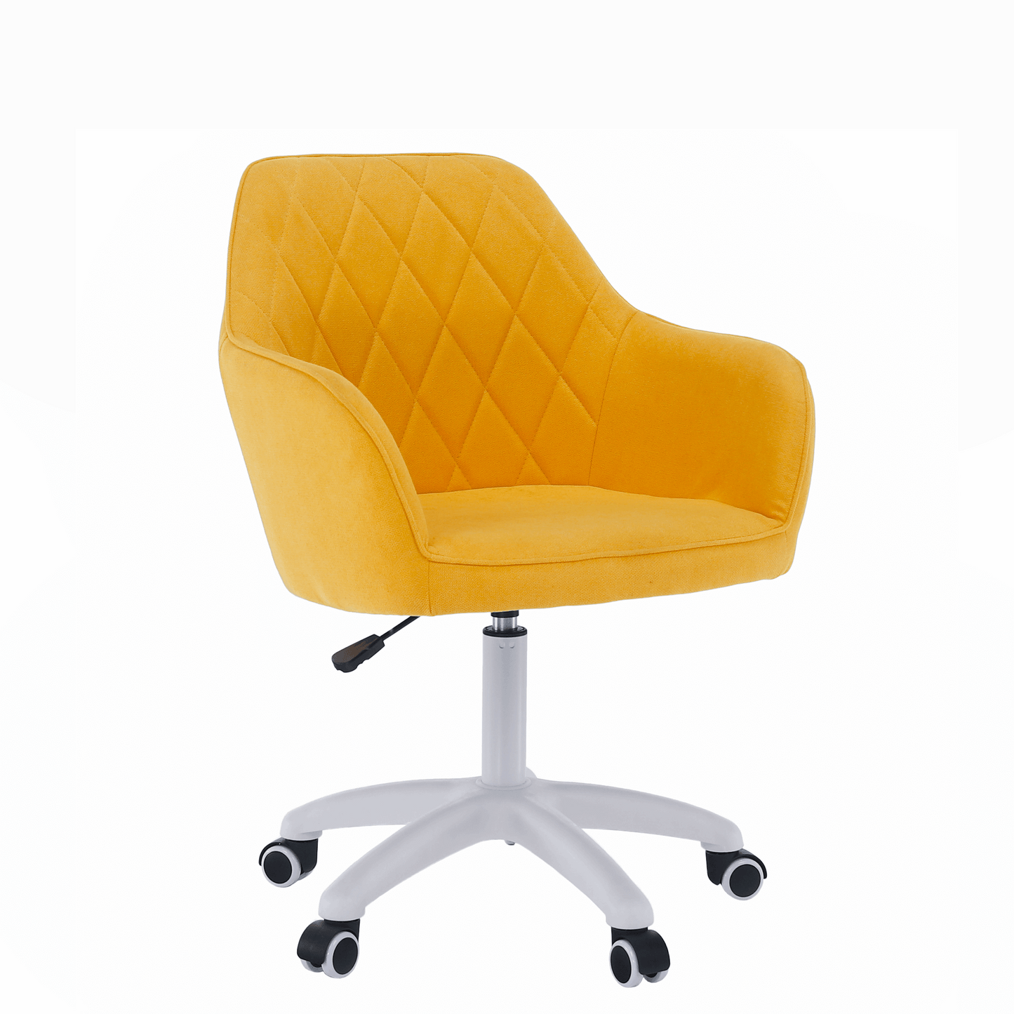 Scaun de birou, material galben/alb, SANTY