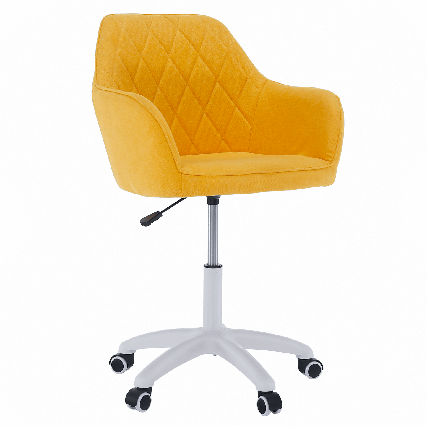 Scaun de birou, material galben/alb, SANTY