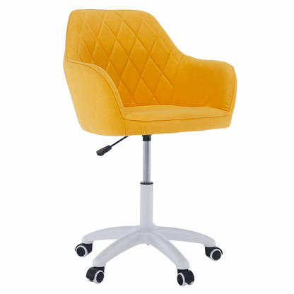Scaun de birou, material galben/alb, SANTY