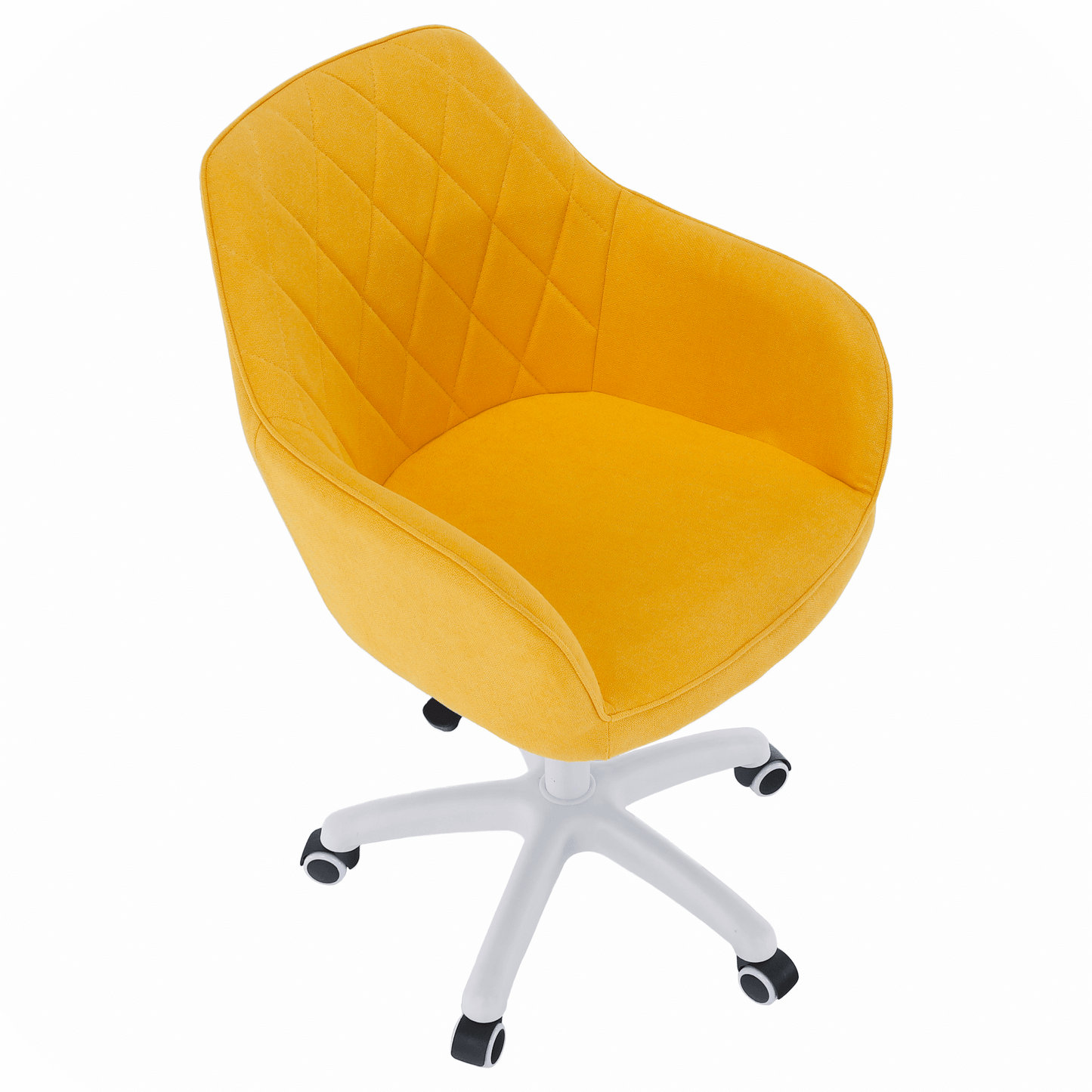 Scaun de birou, material galben/alb, SANTY