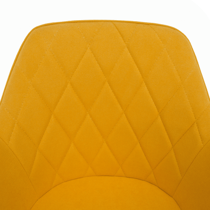 Scaun de birou, material galben/alb, SANTY