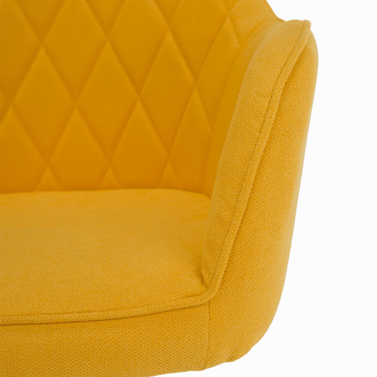 Scaun de birou, material galben/alb, SANTY