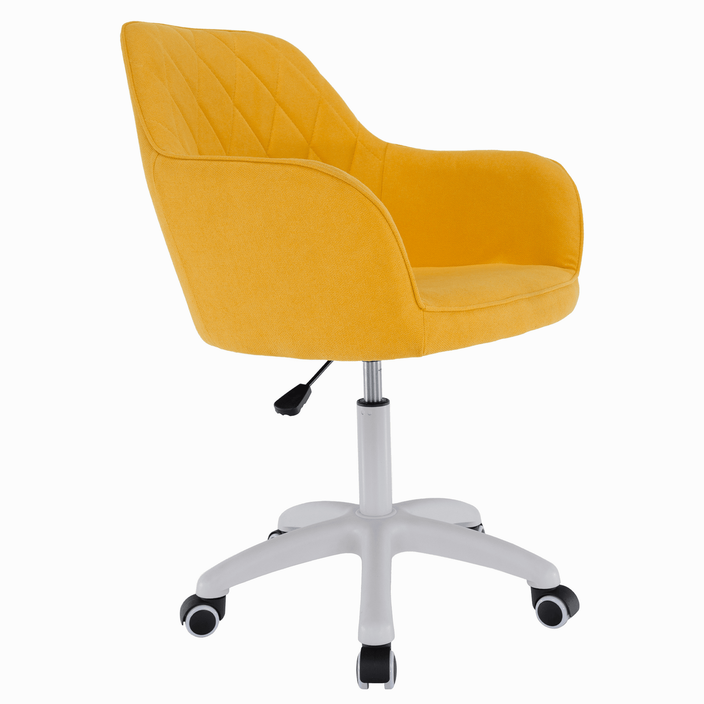 Scaun de birou, material galben/alb, SANTY