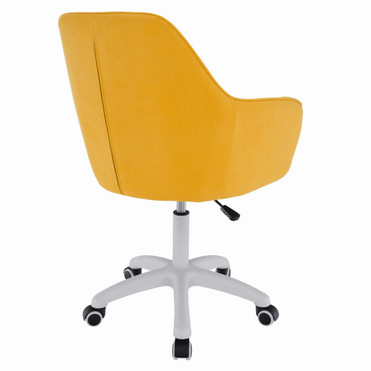 Scaun de birou, material galben/alb, SANTY