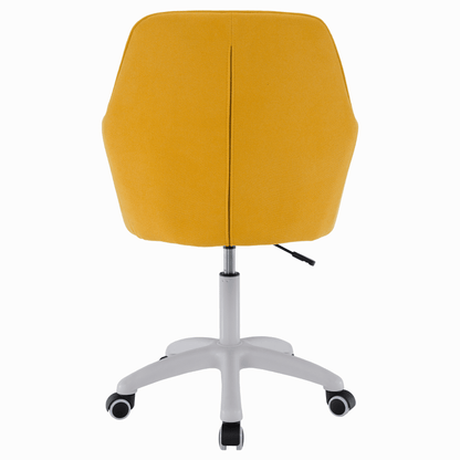 Scaun de birou, material galben/alb, SANTY