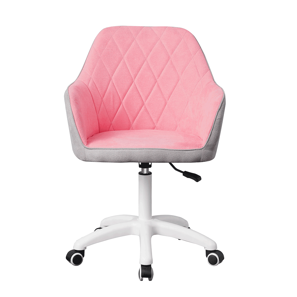 Scaun de birou, material roz/gri/alb, SANTY