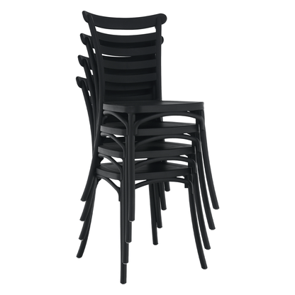 Scaun stivuibil, negru, SAVITO