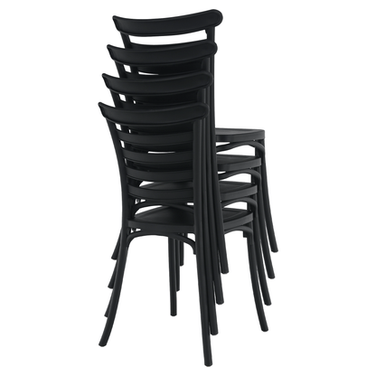 Scaun stivuibil, negru, SAVITO