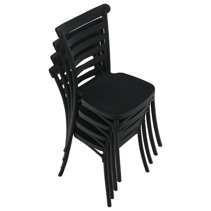 Scaun stivuibil, negru, SAVITO