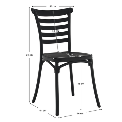 Scaun stivuibil, negru, SAVITO