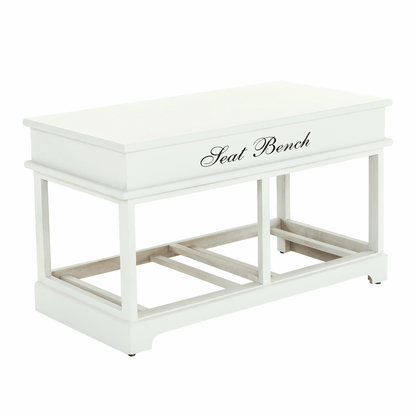 Bancă cu  pernă, 2 sertare, alb/gri, SEAT BENCH  2 NEW