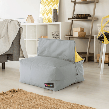 Fotoliu tip sac, gri/material textil verde, ALIMOR