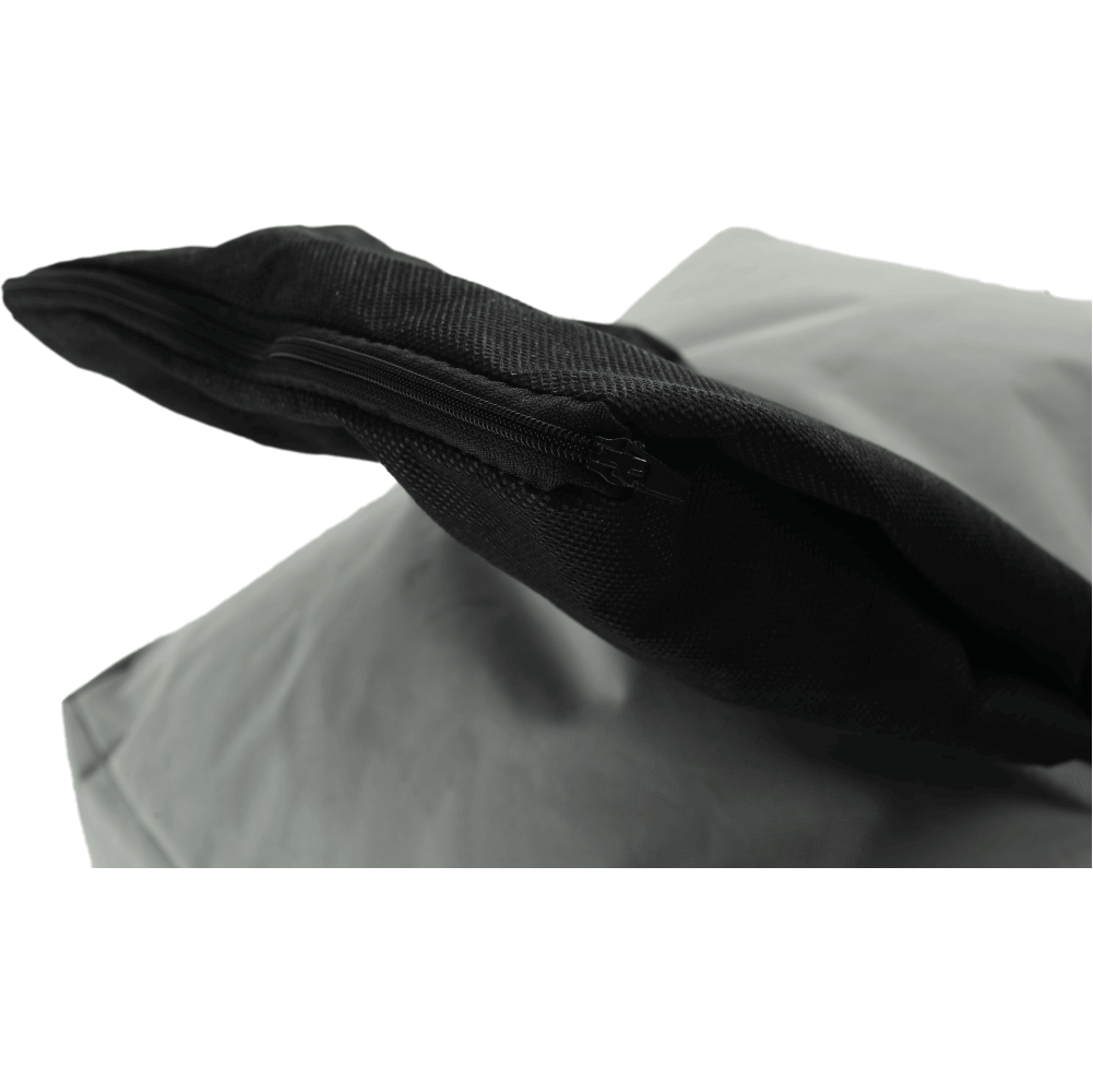 Fotoliu tip sac, gri/material textil verde, ALIMOR