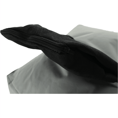 Fotoliu tip sac, gri/material textil verde, ALIMOR