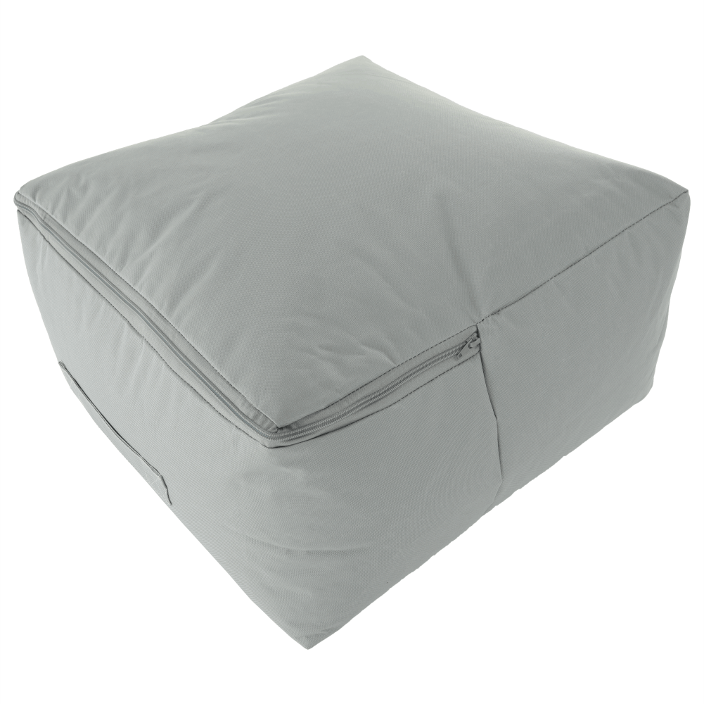 Fotoliu tip sac, gri/material textil verde, ALIMOR