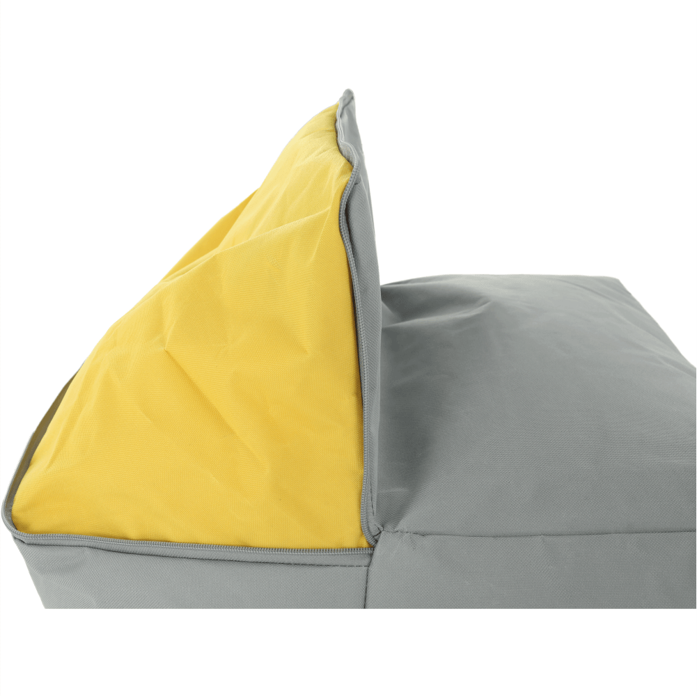 Fotoliu tip sac, gri/material textil verde, ALIMOR