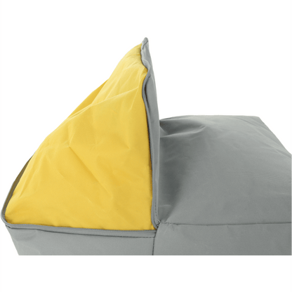 Fotoliu tip sac, gri/material textil verde, ALIMOR