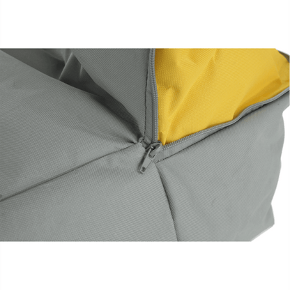 Fotoliu tip sac, gri/material textil verde, ALIMOR