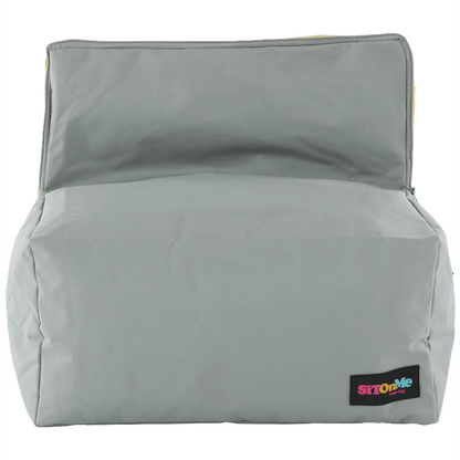 Fotoliu tip sac, gri/material textil verde, ALIMOR