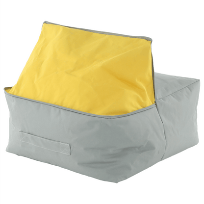 Fotoliu tip sac, gri/material textil verde, ALIMOR