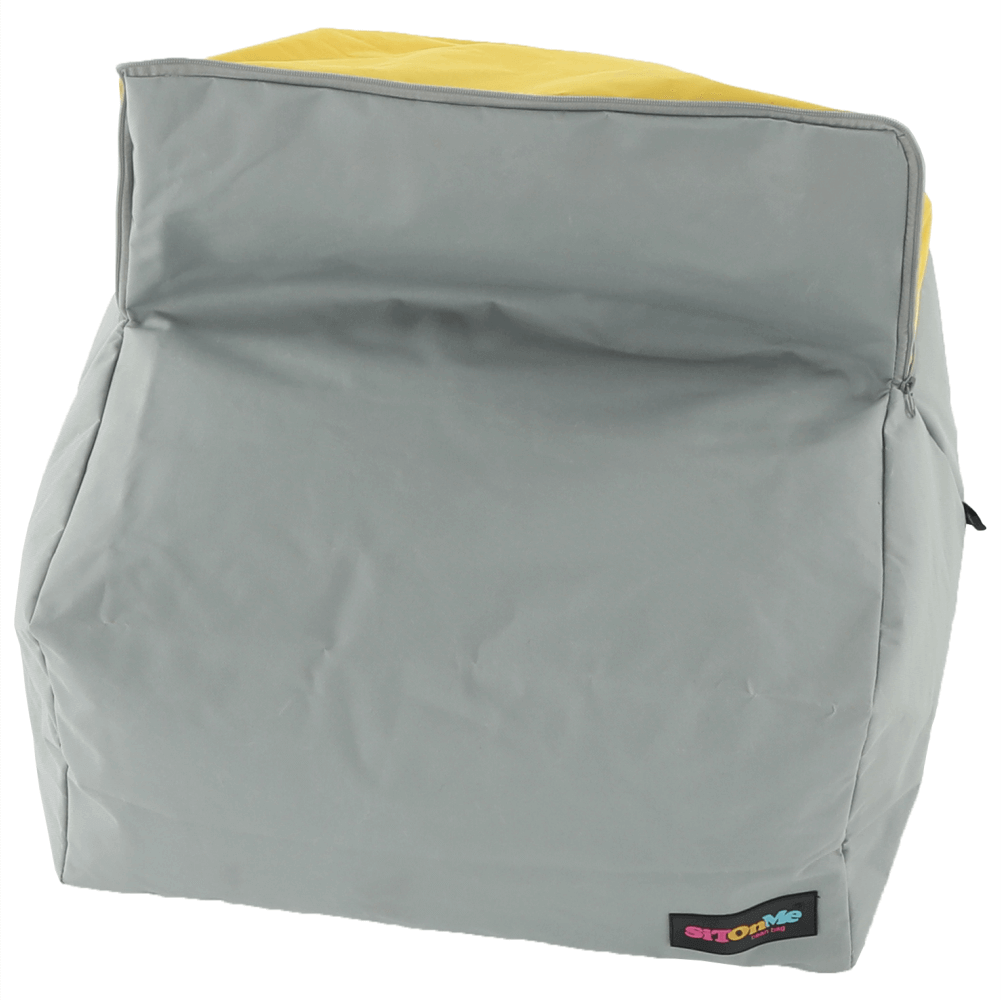 Fotoliu tip sac, gri/material textil verde, ALIMOR