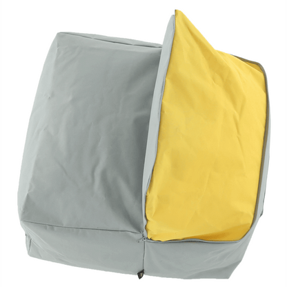 Fotoliu tip sac, gri/material textil verde, ALIMOR