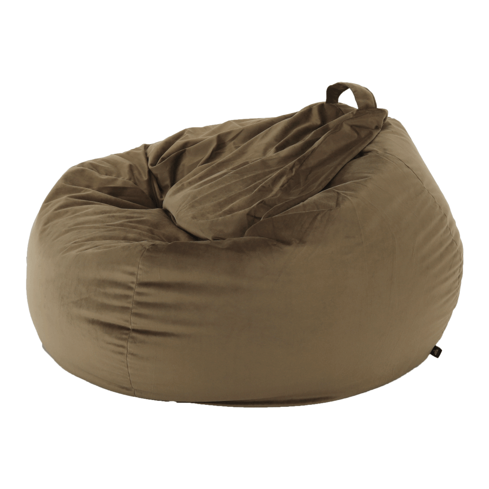 Fotoliu tip sac, material textil gri-maro TAUPE, TRIKALO
