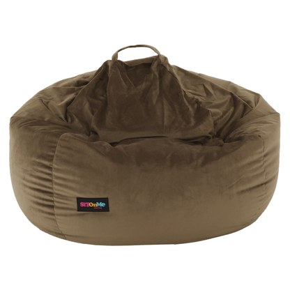 Fotoliu tip sac, material textil gri-maro TAUPE, TRIKALO