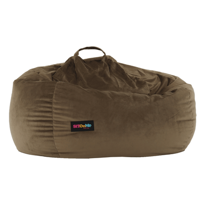 Fotoliu tip sac, material textil gri-maro TAUPE, TRIKALO