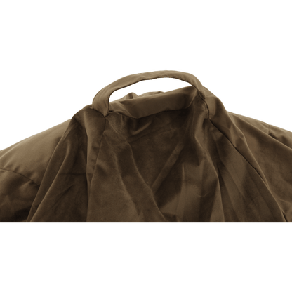 Fotoliu tip sac, material textil gri-maro TAUPE, TRIKALO
