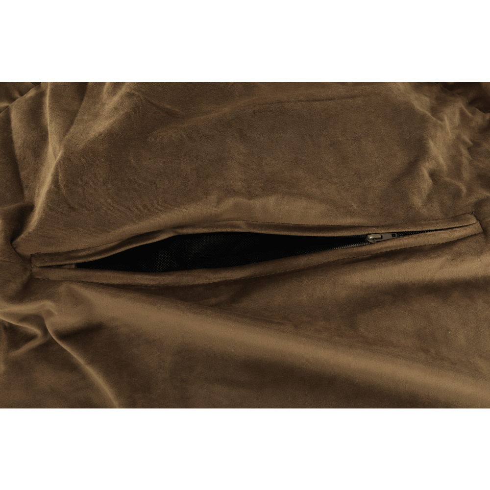 Fotoliu tip sac, material textil gri-maro TAUPE, TRIKALO