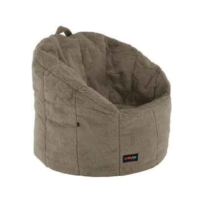 Fotoliu tip sac, material textil maro deschis, ALMERO