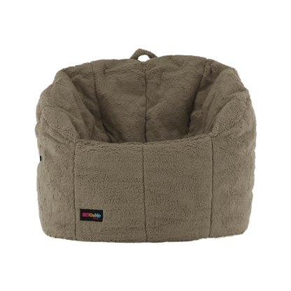 Fotoliu tip sac, material textil maro deschis, ALMERO
