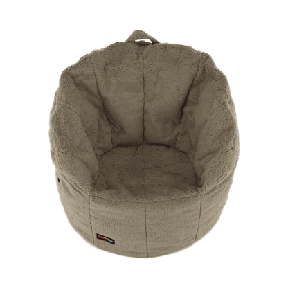Fotoliu tip sac, material textil maro deschis, ALMERO