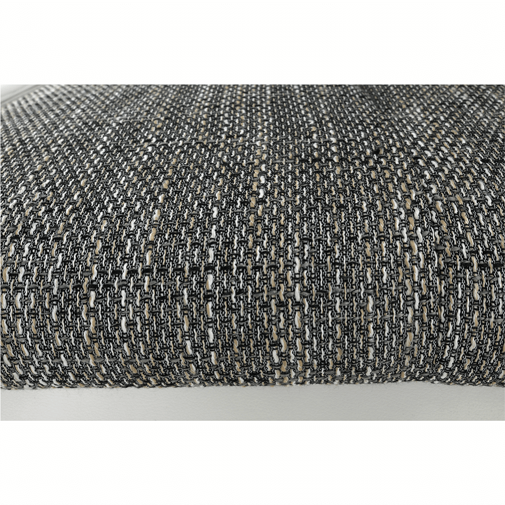 Colţar, piele ecologică/ alb/material  gri melir, TONIKS