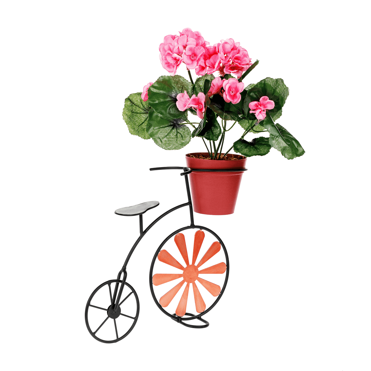 Ghiveci RETRO în formă de bicicletă, vişiniu / negru, SEMIL