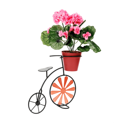 Ghiveci RETRO în formă de bicicletă, vişiniu / negru, SEMIL
