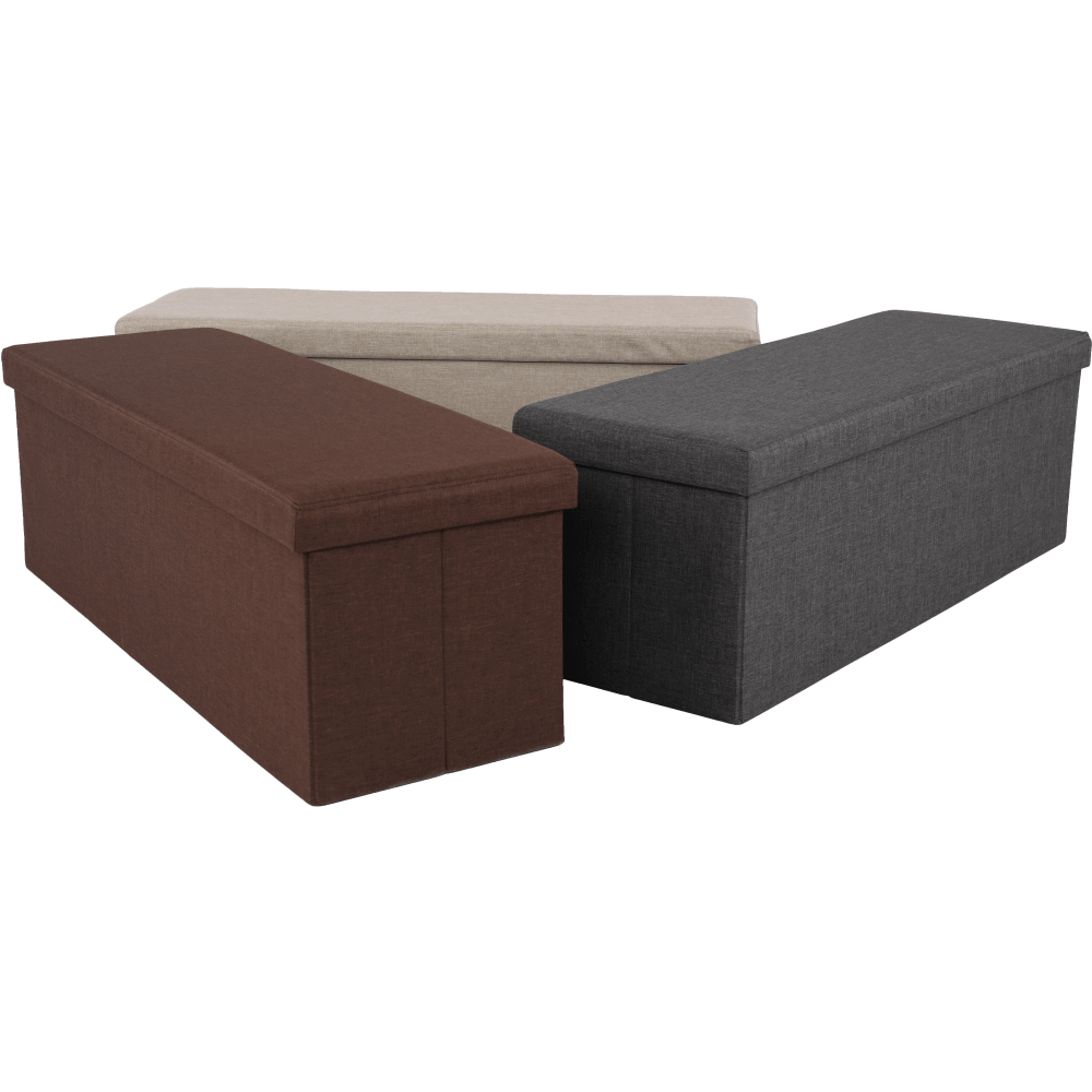 Taburet pliabil, material bej, UMINA