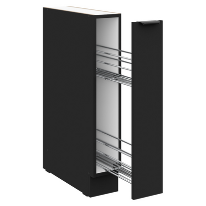 Dulap inferior cu coş extensibil, negru, SIBER 15 D CARGO BB