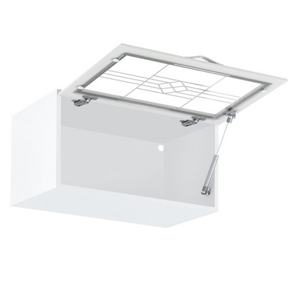 Dulap superior G80KS cu geam, alb/pin Andersen, SICILIA