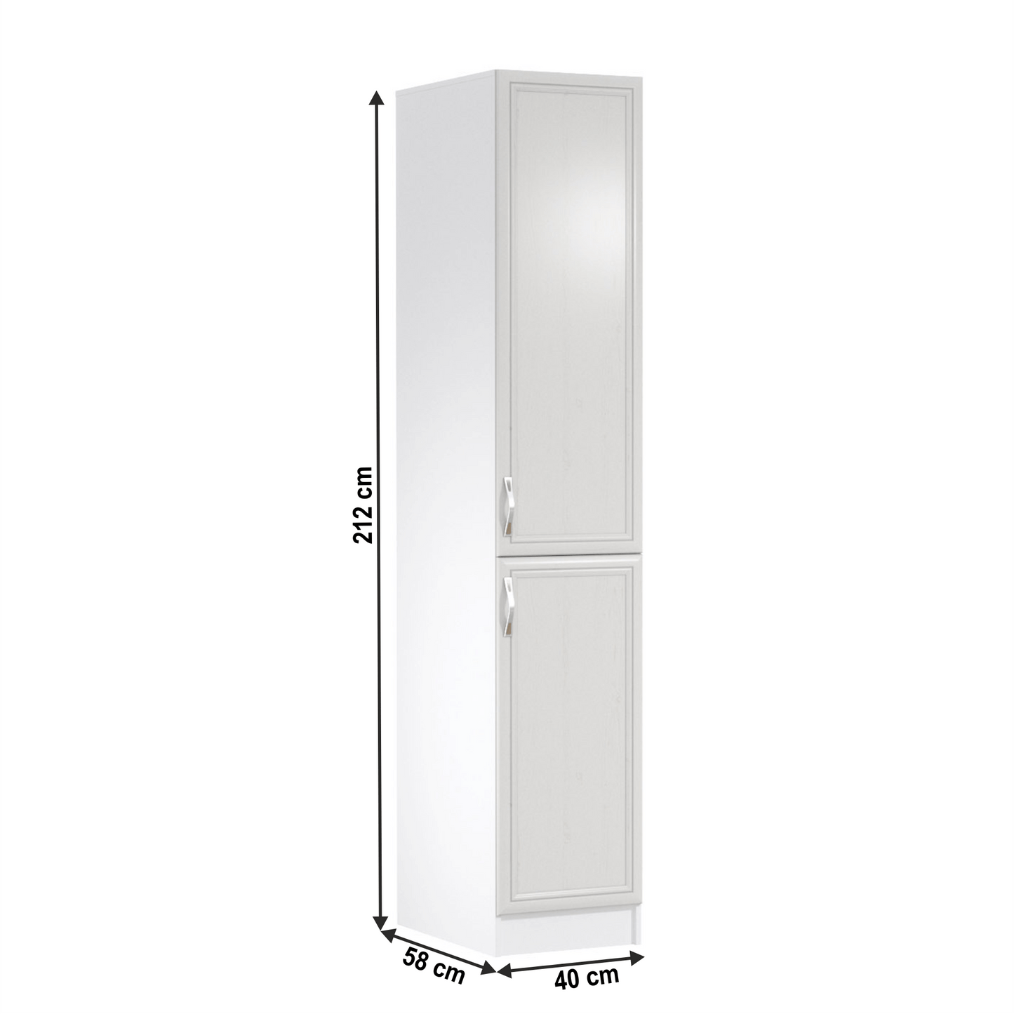 Dulap pentru produse alimentare D40SP, alb/pin Andersen, dreapta, SICILIA