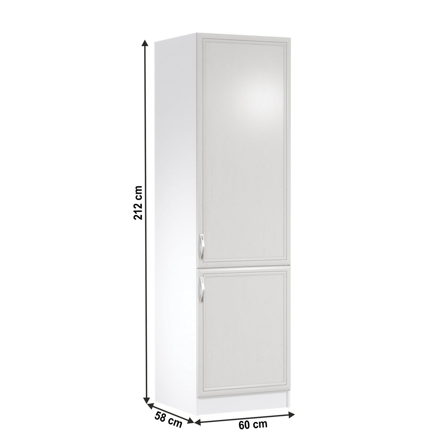 Dulap pentru frigider încorporat D60ZL, model dreapta, alb/pin Andersen, SICILIA