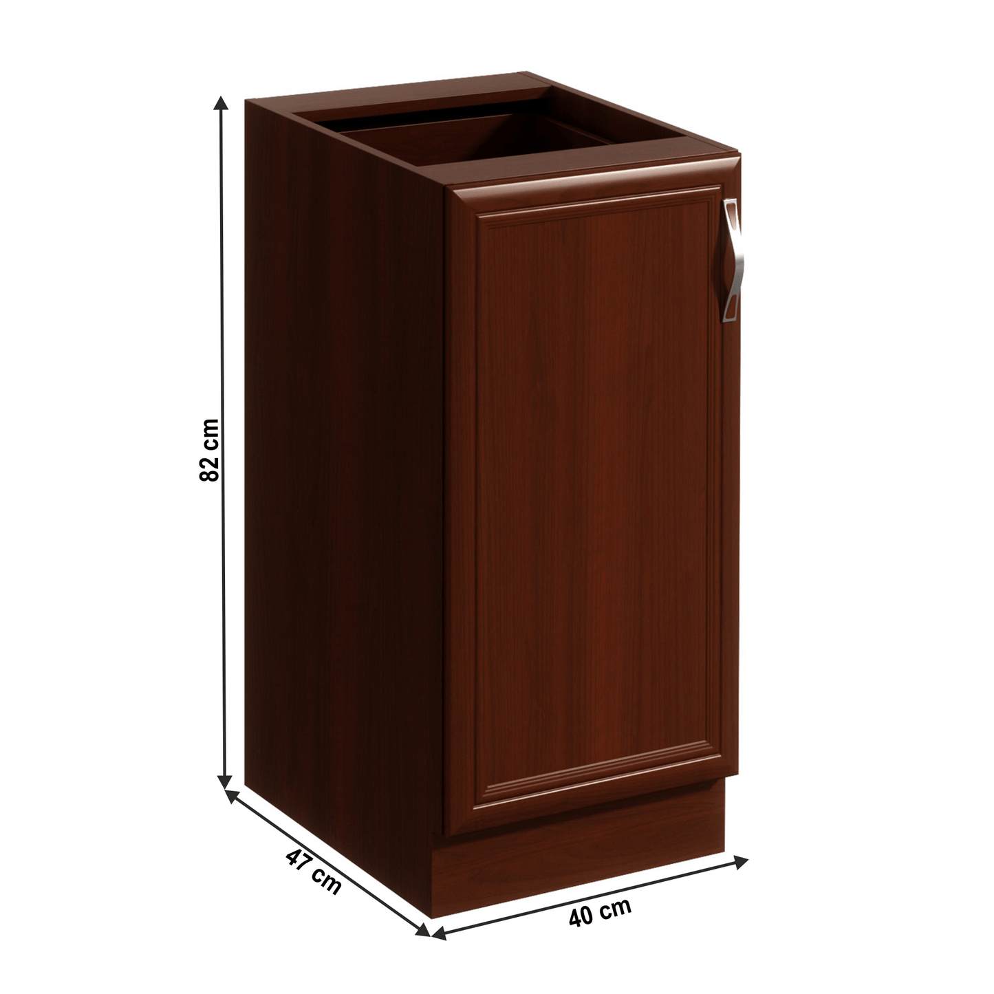 Dulap inferior D40, model stânga, nuc Milano, SICILIA